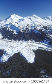 Aerial Image Of The Three Sisters Mountains, Oregon