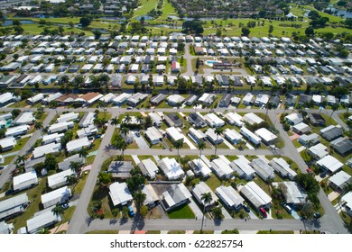 Aerial Image Of Trailer Park Homes