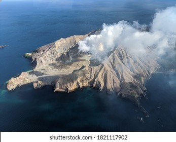 Aerial Image Of White Island Whakaari Active Volcano After Eruption In Eastern Bay Of Plenty Whakatane New Zealand