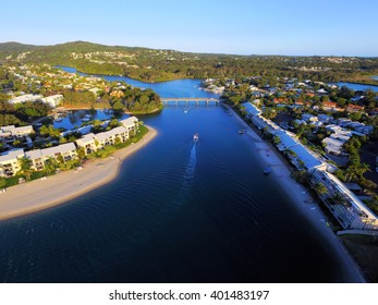 Aerial images of Culgoa Point, Noosa River, Tropical Queensland