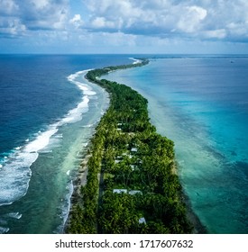 Aerial Of The Island Of Tuvalu