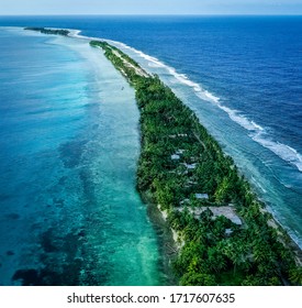 Aerial Of The Island Of Tuvalu