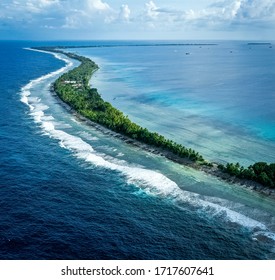 Aerial Of The Island Of Tuvalu