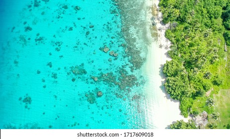 Aerial Of The Island Of Tuvalu