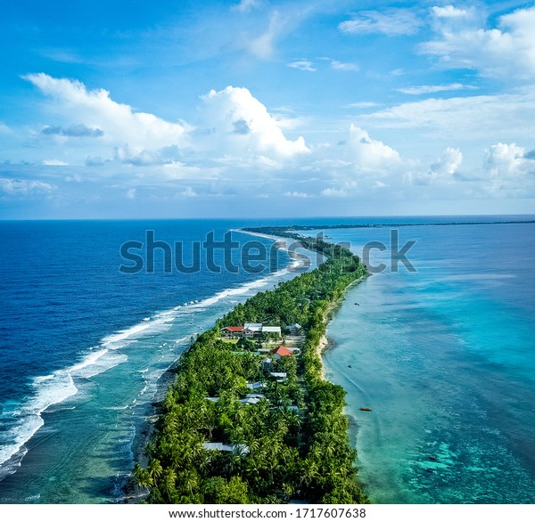 Aerial Island Tuvalu Stock Photo (Edit Now) 1717607638