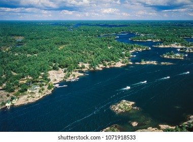 Aerial Of Islands Of Georgian Bay, Ontario, Canada