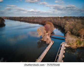 Aerial Of Lake Carnegie Princeton