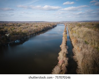 Aerial Of Lake Carnegie Princeton