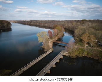 Aerial Of Lake Carnegie Princeton