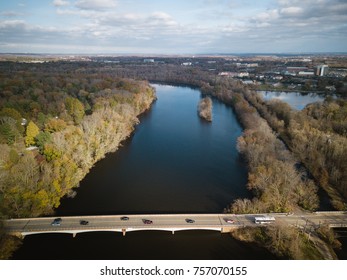 Aerial Of Lake Carnegie Princeton