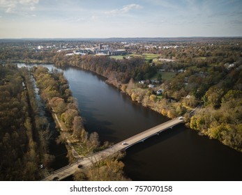 Aerial Of Lake Carnegie Princeton