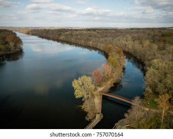 Aerial Of Lake Carnegie Princeton