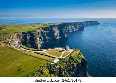 Aerial landscape with the Cliffs of Moher in County Clare, Ireland. - Powered by Shutterstock