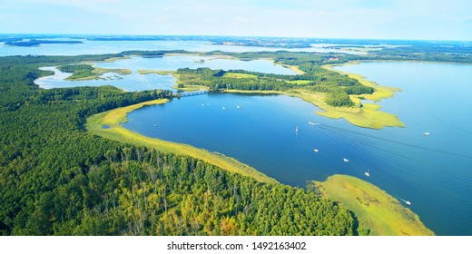 Aerial Landscape From The Drone- Masuria Lake District In Poland