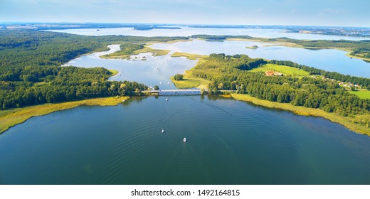 Aerial Landscape From The Drone- Masuria Lake District In Poland