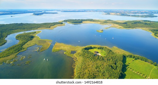 Aerial Landscape From The Drone- Masuria Lake District In Poland