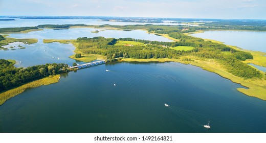 Aerial Landscape From The Drone- Masuria Lake District In Poland