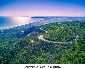 Aerial Landscape Of Mornington Peninsula Suburban Area