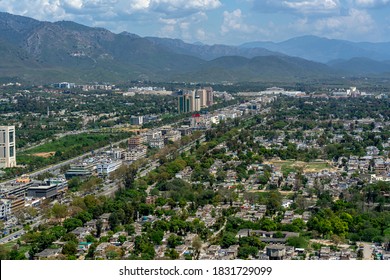 An Aerial Landscape Photography Of A City Of Islamabad ,the Capital Of Pakistan  