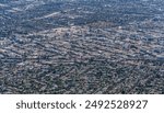 aerial landscape view of greater Los Angeles area with  Central Los Angeles area close-up