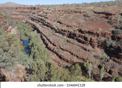 Aerial Landscape View Of Karinjini National Park Pilbara Western Australia