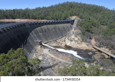 Aerial Landscape View Of Wellington Dam Hydro Power Station In Western Australia