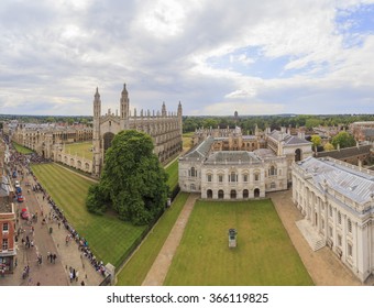 Aerial Landscapes Of The Famous Cambridge University, King's College, United Kingdom