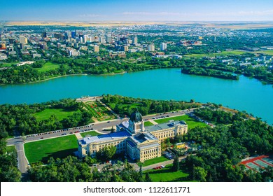 Aerial Of Legislative Building, Regina, Saskatchewan, Canada