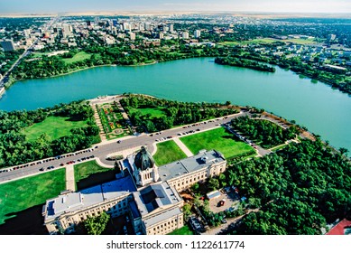 Aerial Of Legislative Building, Regina, Saskatchewan, Canada