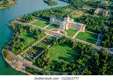 Aerial Of Legislative Building, Regina, Saskatchewan, Canada