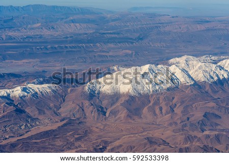 Aerial mountain view