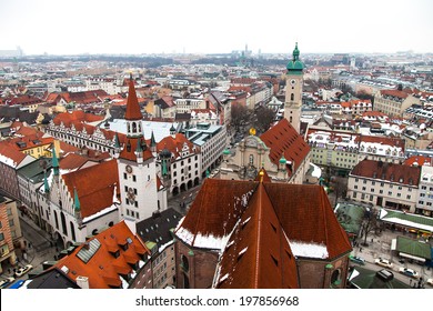 Aerial of Munich city, Germany
