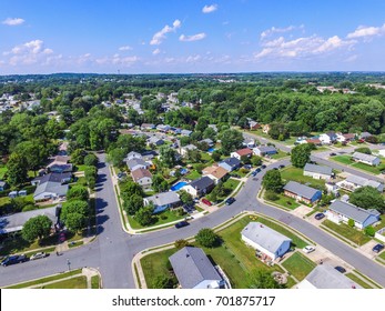 Aerial Of A Neighborhood In Parkville In Baltimore County, Maryland