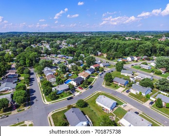 Aerial Of A Neighborhood In Parkville In Baltimore County, Maryland