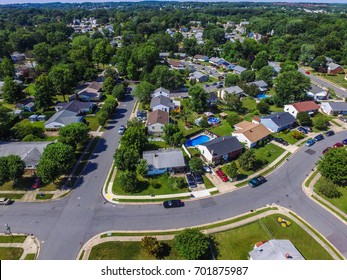 Aerial Of A Neighborhood In Parkville In Baltimore County, Maryland