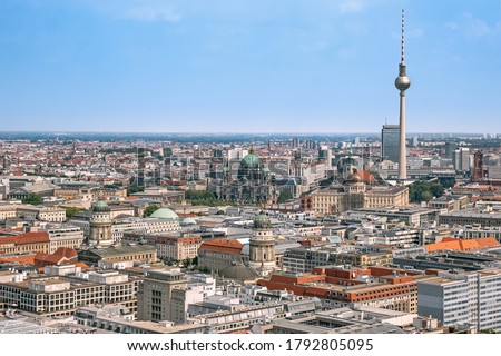 Similar – Image, Stock Photo One almost flew over the TV tower.