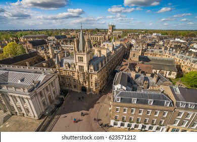 Aerial panorama of Cambridge, UK