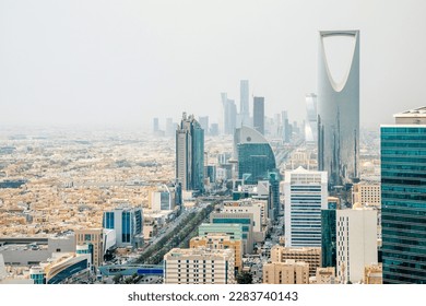 Aerial panorama of downtown of Riyadh city, Al Riyadh, Saudi Arabia - Shutterstock ID 2283740143