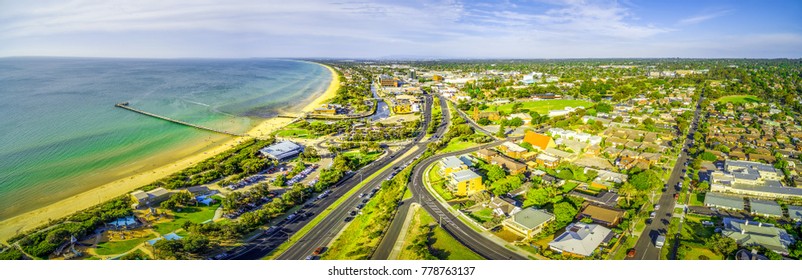 Aerial Panorama Of Frankston, Victoria, Australia