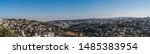 Aerial panorama of Jerusalem from Mount Scopus with view of the Dome Of the Rock and the Old City