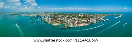 Aerial panorama of Key West Florida USA