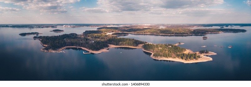 Aerial Panorama Of Ruissalo Archipelago, Turku, Finland