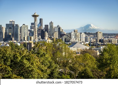 Aerial panorama of Seattle City Skyline, Washington, United States of America - Powered by Shutterstock