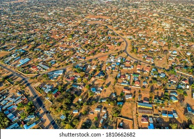 Aerial Panorama Of Tlokweng Suburbia In Gaborone, Botswana