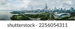 Aerial panorama view of landscape in Shenzhen city,China