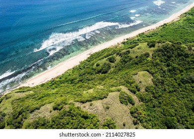 Aerial panorama of Wane beach, Bima , Sumbawa island, West Nusa Tenggara