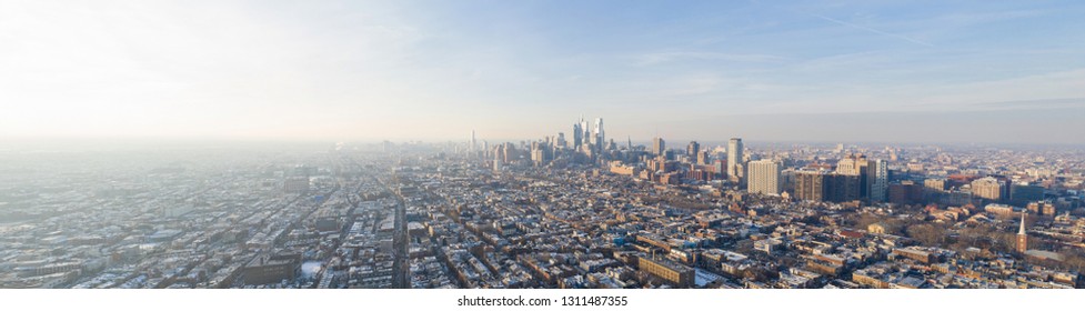 Aerial Panoramic Photo Downtown Philadelphia PA