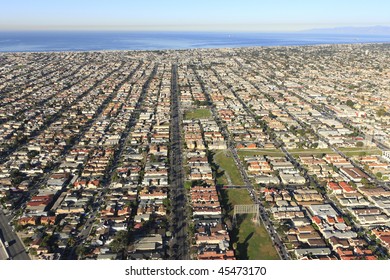 Aerial Panoramic Stitch: Downtown Los Angeles California USA