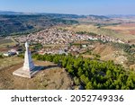 Aerial panoramic view of Alcaraz Albacete Spain, from the Sacred Heart