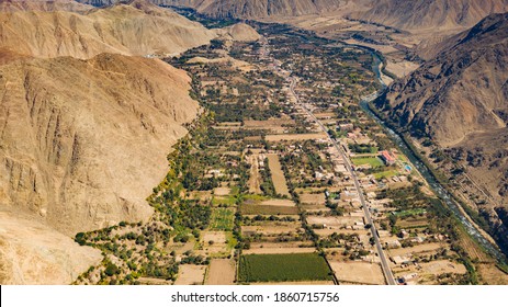 Aerial Panoramic View Of Lunahuana , Cañete, Lima - Peru.